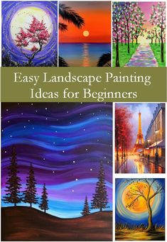 easy landscape painting ideas for beginners