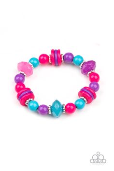 Colorful bracelets in assorted colors and shapes. Featuring a collection of polished and crystal-like finishes, the stretchy beaded bracelet is in the shade of pink/multicolor.

 Sold as one stretch bracelet. Multicolor Stretch Beaded Bracelets, Trendy Pink Stretch Bracelet With Faceted Beads, Stretch Multicolor Beaded Bracelets, Multicolor Stretch Jewelry With Round Beads, Multicolor Stretch Bracelet With Round Beads, Stretch Multicolor Round Beads Jewelry, Multicolor Stretch Beaded Jewelry, Pink Adjustable Stretch Bracelet With Faceted Beads, Trendy Pink Stretch Bracelet With Large Beads