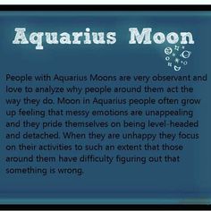 an aquarius moon with the caption'people with aquarius are very obesevant and love to analize why people around them act