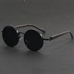 Round Sunglasses, Great Retro Look Measurements In The Pictures Brand New 90s Sunglasses, Black Round Sunglasses, Round Sunglasses Vintage, Awesome Outfits, Round Glasses, New Retro, Retro Sunglasses, Retro Look, Glasses Accessories