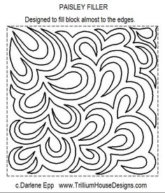 an image of a quilt pattern with the words paisley allover in black and white