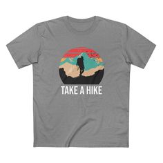 Show your love for the outside with this Take a Hike T-shirt. All National Parks Partnership products are designed in, printed in, and shipped from the USA. We print our shirts to order to help reduce environmental waste. Please allow around 7 days for your product to arrive. Regular fit Mid-weight fabric - 5.3oz 100% combed cotton (heathers 15% viscose) Designed and printed in the USA Proceeds are donated to National Park charities. Learn more on the Giving Back Page. Outdoor T-shirt With Screen Print And Short Sleeves, Short Sleeve Screen Print Adventure Shirt, Cotton T-shirt For Hiking With Short Sleeves, White Graphic Print T-shirt For Hiking, Hiking Tshirt, Casual Hiking T-shirt With Text Print, Take A Hike, Donate To Charity, Slate Blue