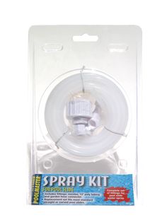 the spray kit is packaged in a plastic package for use with water and air freshener