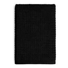 a black towel on a white background