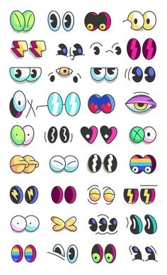 Cartoon Eyes And Mouth, Different Ways To Draw Eyes Cartoon, Grafitti Character Cartoon Characters, Cartoon Art Design, Graffiti Faces Cartoon, Graffity Character Cartoons, Cartoon Graffiti Characters, Cartoon Styles Drawing, Graphic Cartoon Design