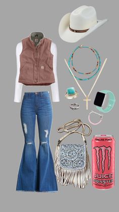 Cowgirl Clothes Western, Cowgirl Country Outfits, Country Outfit Ideas, Country Girl Outfits