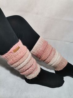 Hand kniteed mohair leg warmers Pink Fitted Casual Leg Warmers, Casual Pink Fitted Leg Warmers, Trendy Pink Footless Leg Warmers, Casual Pink One-size Leg Warmers, Casual Pink One Size Leg Warmers, Thick Hand Knitted Leg Warmers For Fall, Cozy Hand Knitted Fitted Leg Warmers, Footless Pink Leg Warmers, Cozy Spring Leg Warmers