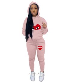 Casual Hooded Sweatshirt Long Pants Tracksuits Sporty Stretch Sweatshirt With Double-lined Hood, Stretch Solid Sweatshirt With Double-lined Hood, Stretch Solid Color Sweatshirt With Double-lined Hood, Red Athleisure Hoodie With Double-lined Hood, Pink Athleisure Sweatshirt With Double-lined Hood, Long Pants, Long Sweatshirt, Hooded Sweatshirts, Sweatshirts