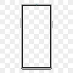 a black and white phone on a transparent background