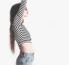 Long Sleeve Crop Black and White Stripes Velvet Bell Bottoms, Lookbook Design, Black And White Stripes, Dark Wear, Made Clothing, Long Sleeve Crop, Oklahoma City, Etsy Fashion, Festival Wear