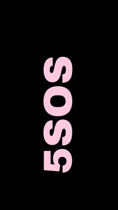 the word sos is written in pink on a black background