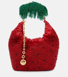 Squeeze Fruit Mini beaded leather tote bag in red - Loewe | Mytheresa Bold Gold Jewelry, Luxury Skincare Brands, Spring Sunglasses, Minimal Shoes, Skincare Brands, Bridal Bag, Loewe Bag, Rings Jewelry Fashion, Classic Bags