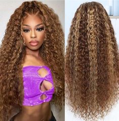 PRICES MAY VARY. 【13x6 Highlight Ombre Wigs Human Hair Material】: Ombre Highlight HD Lace Front Wig Human Hair 100% Unprocessed Brazilian Virgin Human Hair Lace Front Wigs . Cut form Young Donor Directly, Shiny and Soft, Could be Change as Your Own Hair. 【Ombre Lace Front Wig Human Hair Texture】: 13x6 Highlight Deep Wave Lace Front Wigs Human Hair Pre Plucked with Baby Hair Around. 4/27 Honey Blonde Lace Front Wigs Human Hair True to Length & Weight, No Tangle No Shedding, Can be Dyed and Restyl 27 Honey Blonde, Ombre Lace Front, Ombre Lace, Lace Frontal Wigs, Lace Front Wigs Human Hair, Deep Curly, Wigs Human Hair, Human Hair Wig, Honey Blonde