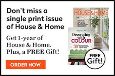 the house and home magazine is on sale for $ 3 99 or free gift card