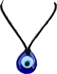 Evil Eye Necklace  Cord Pendant  Turkish Evil Eye  Glass Pendant  Cord Necklace  Blue Evl Eye  Choker  Amulet Necklace  Christmas Gift