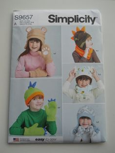 the children's hats and sweaters are all in different styles, but one is wearing