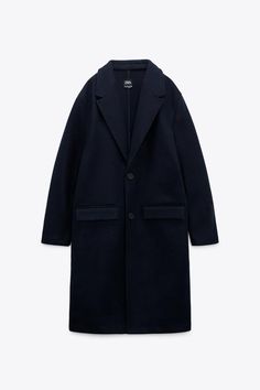 Lapel Collar Coat, Oversize Coat, Navy Blue Coat, Fitted Coat, Scarf Women Fashion, Dark Outfits, Blue Coat, Collared Coat, Blue Coats