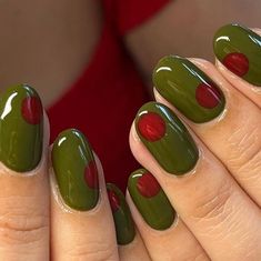 Apple Nails Design, Olive Nails, Flot Makeup, Short Acrylic, Cat Kuku, July 3, Dream Nails