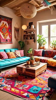 Boho Living Room Decor Ideas Boho Living Room Decor Ideas, Perfect Living Room Decor, Bohemian Twist, Perfect Living Room, Layered Rugs