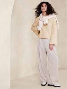 Austral Wool Sweater | Banana Republic Winter 2023 2024 Fashion Trends, 2023 2024 Fashion Trends, Micro Trends, Winter 2024 Fashion Trends, Winter 2024 Fashion, Latest Winter Fashion, Ash Beige, Style Rut, 2024 Fashion Trends