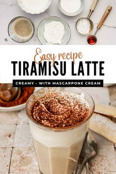 an easy recipe to make tiramsu latte with mascarpone cream