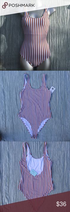 NWT Cupshe striped one piece swimsuit size M Brand new with tags never been worn one piece swimsuit by Cupshe.  Size Medium  Show a little skin and be hot for the summer in this beautiful striped one piece swimsuit. Featuring contrasting white, orange, and blue stripes.   Measurements upon request Cupshe Swim One Pieces Striped Stretch One-piece Bodysuit, Summer Sleeveless Striped Bodysuit, Summer Striped Sleeveless Bodysuit, Striped Sleeveless Bodysuit For Summer, Trendy White One-piece Bodysuit, Casual Summer One Piece With Lined Body, Striped Sleeveless Summer Bodysuit, Striped One-piece Lined Bodysuit, Striped One-piece Bodysuit With Lined Body