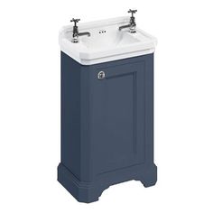 Burlington Edwardian 510 Freestanding Cloakroom Vanity Unit With Rectangular Basin Deluxe Bathrooms UK Edwardian Cloakroom, Green Vanity, Freestanding Vanity Unit, Cloakroom Vanity Unit, Blue Vanity, Freestanding Vanity, Cloakroom Basin, Innovative Furniture, Basin Vanity Unit