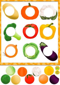 an assortment of vegetables cut out on a white background