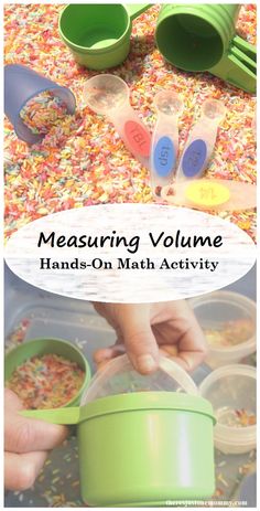 measuring volume hands - on math activity for kids