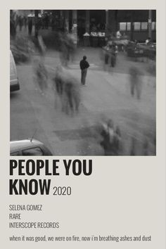 the cover of people you know magazine, with blurry image of people walking on street