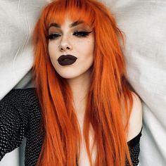 Faith Aesthetic, Rainbow Beauty, Nose Jobs, Cheveux Oranges, Girl Goals, Hair Color Orange, Black Lipstick, Portrait Pictures, Goth Makeup