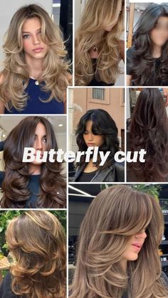 Butterfly Haircut, Black Hair Balayage