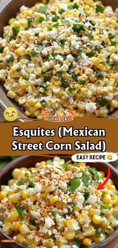 mexican street corn salad is an easy and delicious side dish