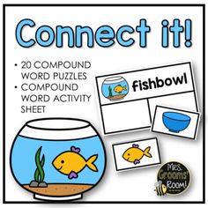 a fish bowl with words and pictures on it to help students learn how to use the word