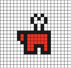 A small-ish pixel art template of the red imposter (dead), split in half with half a bone sticking out on the top. Red Pixel Art, Pixel Drawing Ideas, Mini Pixel Art, Pixel Art Mini, Pixlr Art, Pixel Art Minecraft