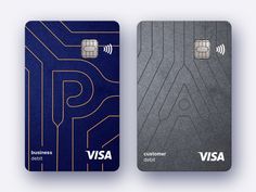 two credit cards side by side with the same card on one and the other in different colors