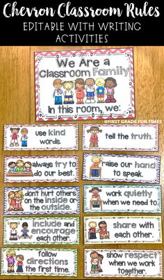 classroom rules for reading and writing about the different types of words in this class, we are