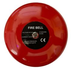 a red frisbee with the words fire bell on it