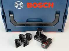 the bosch tool box is open and ready to be used