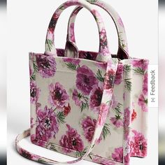 Brand New Express Floral Bag. Chic Floral Print Satchel Bag, Chic Daily Use Bags With Floral Print, Chic Floral Print Bags For Daily Use, Chic Satchel With Floral Print, Chic Bags With Floral Print For Daily Use, Chic Floral Print Crossbody Shoulder Bag, Feminine Floral Print Everyday Bags, Chic Floral Print Spring Bag, White Box Bag For Spring Shopping