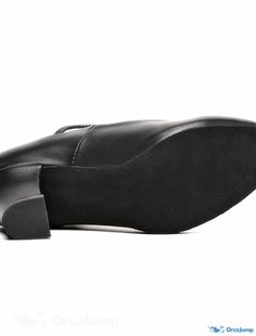 OrcaJump - Womens Black Ballroom Shoes with Closed Toe, Buckle, and Personalized Heel for Modern Evening Waltz Dancing - Indoor Ballroom Shoes, Modern Shoes, Modern Dance, Waltz, Ballroom, Leather Heels, Character Shoes, Pu Leather, Dancing