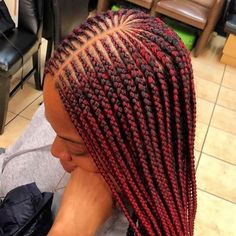 100 Best Black Braided Hairstyles. Braids hairstyles have become very common today since people have realized that black braided hairstyles do not look gorgeous but also form of protecting one's hair from harsh environmental factors. They are also a pleasant and easy way of forgetting about hair for months as well as attract attention, brings sincere smiles and admiring glances. Red Braids, Black Braided Hairstyles, Pelo Afro, Cornrows Braids, Cornrow, Cornrow Hairstyles