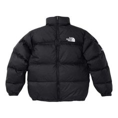 Supreme x The North Face Split Nuptse Jacket 'Black White' SUP-SS24-052 Black Long Sleeve Puffer Jacket For Outdoor, Black Nylon Outdoor Puffer Jacket, Black Windproof Down Outerwear, Black Nylon Puffer Jacket For Outdoor, Black Down Windproof Outerwear, Black Down Puffer Jacket For Outdoor, Outdoor Windbreaker With Padded Collar, Black Long Sleeve Puffer Jacket For Outdoor Activities, Functional Black Puffer Jacket For Outdoor