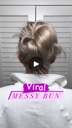 Viral Messy Bun, Updo Tutorials, Fine Hair Updo, Diy Curls, Easy Bun Hairstyles For Long Hair, Crockpot Pasta, Gym Hair, Low Buns, Short Hair Bun