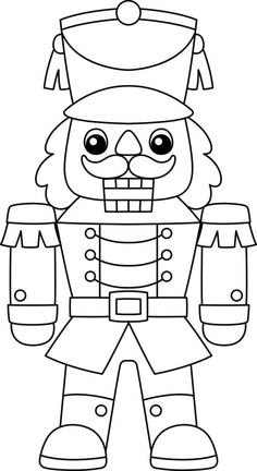 Christmas Nutcracker Isolated Coloring Page Nutcracker Coloring Pages, Cute Nutcracker, Nutcracker Crafts, Nutcracker Decor, Nutcracker Christmas Decorations, Ideas Navidad