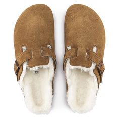 Boston Suede Leather Mink | shop online at BIRKENSTOCK Boston Shearling Birkenstock, Boston Shearling, Birkenstock Boston Shearling, Capsule Closet, Birkenstock Women, Snowboarding Gear, Open Fire, Boston Clog, Birkenstock Boston