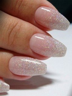 Unghie Sfumate, December Nails, Manicure Nail Designs, Holiday Nail Designs, Ombre Acrylic Nails, Her Nails, Glitter Acrylics, Prom Nails