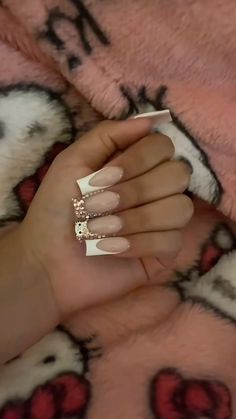 Glow Nails, Pretty Gel Nails, Gem Nails, Really Cute Nails, Nails Only, Girls Nails, Short Acrylic Nails Designs