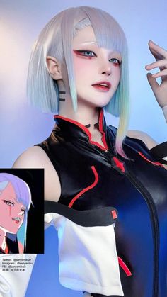 Cyberpunk Photoshoot, Cyberpunk Cosplay, Curated Content, 얼굴 드로잉, Anime Makeup, Cyberpunk Anime, Cyberpunk Girl, Kawaii Cosplay