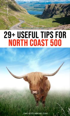 two pictures with the words 29 useful tips for north coast 500 in front of them